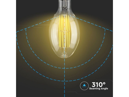 SKU 2817 VT-2324 V-TAC Lampadina LED E27 24W 160LM/W ED120 Filamento Trasparente 6400K