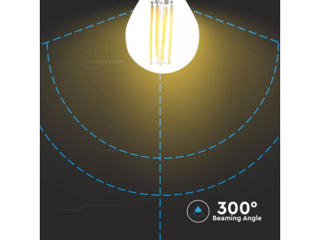 SKU 2851 VT-2386 V-TAC Lampadina LED E27 6W 130LM/W G45 Filamento 2700K