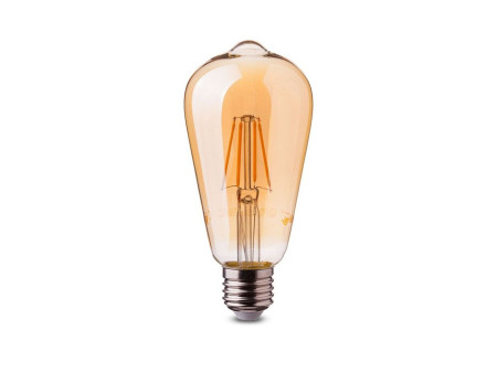 SKU 290 VT-276 V-TAC PRO Lampadina LED Chip Samsung E27 6W ST64 Filamento Ambrato 2200K