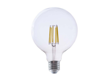 SKU 2993 VT-2344 V-TAC Lampadina LED E27 4W G125 Filamento Colore Trasparente 4000K