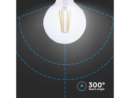 SKU 2994 VT-2354 V-TAC Lampadina LED E27 4W G95 Filamento Colore Trasparente 3000K