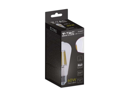 SKU 2996 VT-2364 V-TAC Lampadina LED E27 4W ST64 Filamento Colore Trasparente 3000K