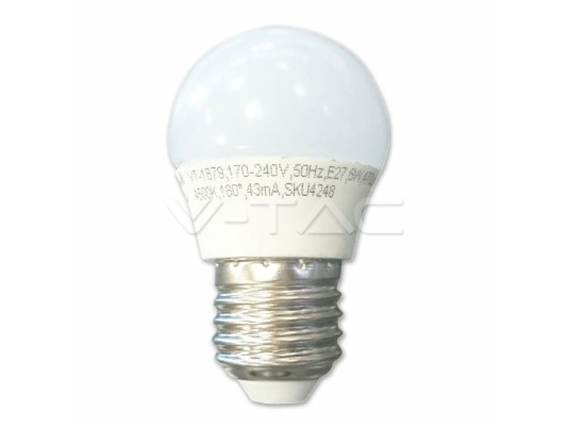 SKU 4247 VT-1879 V-TAC Lampadina LED E27 6W G45 2700K