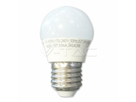 SKU 4248 VT-1879 V-TAC Lampadina LED E27 6W G45 4000K