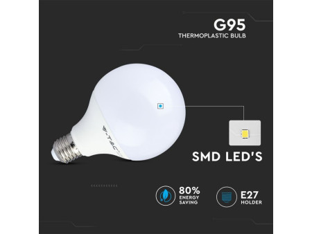 SKU 4277 VT-1893 V-TAC Lampadina LED E27 10W G95 4000K