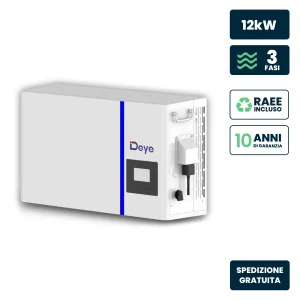 Inverter Fotovoltaico Deye Trifase Ibrido per Kit All-In-One Bassa Tensione LV 12kW On Grid/Off Grid CEI 0-21 Garanzia 10 Anni IP65