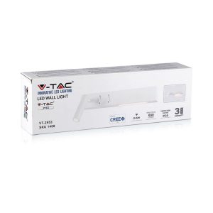 SKU 1488 VT-2953 V-TAC Applique da Hotel per Lettura con 2 LED 3W e 3W Colore Bianco 3000K