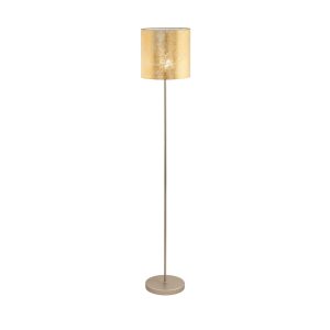 SKU 97647 PIANTANA  Materiale struttura metallo Colore struttura champagne Materiale diffusore tessuto Colore diffusore oro