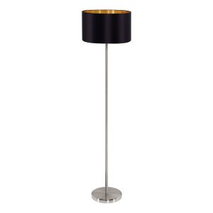 SKU 95169 PIANTANA  struttura metallo  struttura nickel opaco Materiale diffusore tessuto Colore diffusore nero oro