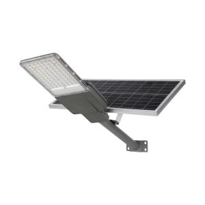 20W LUCE 4000K NATURALE    Armatura Stradale Chip Bridgelux con Pannello Solare  Colore Grigio IP65