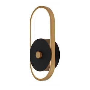 SKU 10562 VT-1191V-TAC Lampada LED da Muro 15W 33*15*4.4mm in Metallo Colore Nero + Ottone Antico 3000K IP54