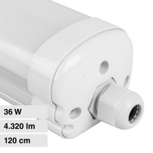 LUCE 4500K IP65 Plafoniera LED Impermeabile 36W 120LM/W G-Series 120cm