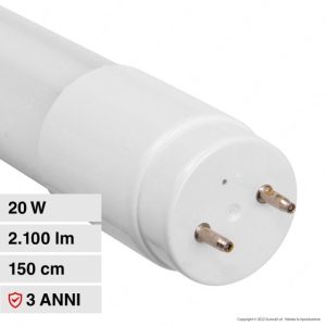 150cm  Luce 6500k Bianca   Tubo LED T8 20W G13  in Nanoplastica