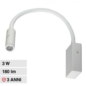 3W LUCE 3000K CALDA SKU 211486 V-TAC Applique  per Lettura Colore Bianco
