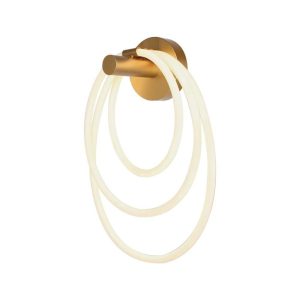 LUCE 3000K CALDA SKU 15348  V-TAC Lampada LED da Muro 14W 350*180*500mm in Metallo e Silicone Colore Oro