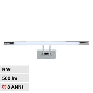 LCE 3000K CALDA SKU 213985  V-TAC Lampada LED da Specchio 8W 50cm Colore Cromato