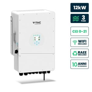 12kW Trifase Ibrido  nverter Fotovoltaico Deye   CEI 0-21 con Schermo LCD Touch a Colori, Smart Meter Integrato, WiFi