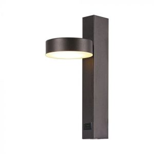 7W LUCE 3000K SKU 23405 V-TAC Applique LED da Muro dal  porta USB e Angolo Regolabile 180° in Metallo Colore Nero
