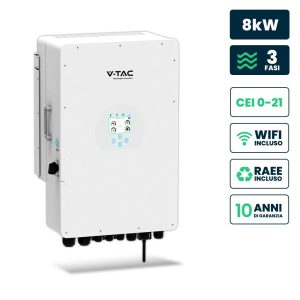 8kW  Trifase Ibrido  inverter Fotovoltaico Deye   con Schermo LCD Touch a Colori, Smart Meter Integrato, WiFi