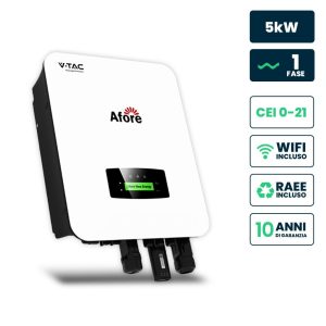 5kW Monofase Ibrido  Inverter Fotovoltaico Afore  On-Grid/Off-Grid , Integrato, WiFi e TA Inclusi