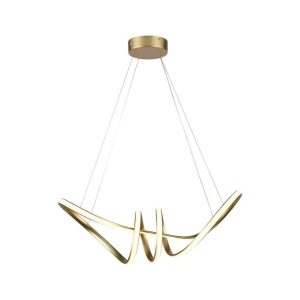 Lampadario LED 24W  LUCE 3000K  a Sospensione  in Metallo dal Design Moderno 72*30cm Colore Oro