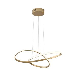 Lampadario LED 20W LUCE 3000K CALDA a Sospensione  Decorativo in Metallo dal Design Moderno 50x100cm Colore Oro