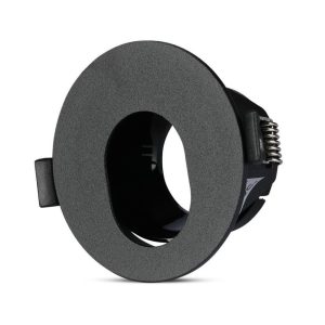 SKU 8596 VT-874  V-TAC Portafaretto LED da Incasso GU10 Rotondo Colore Nero con Interno Nero