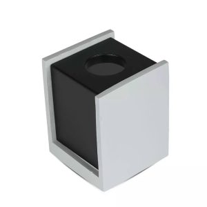 Portafaretto LED GU10 Corpo in Gesso a Cubo Grigio Finitura Nera