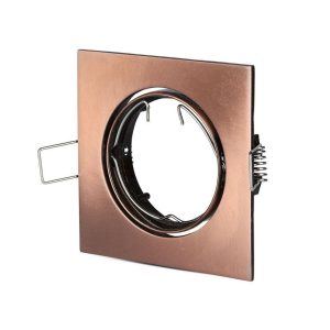 SKU 8582 VT-779-SB V-TAC Portafaretto LED da Incasso Quadrato GU10 e GU5.3 (MR16) Colore Bronzo Orientabile