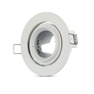 SKU 3689 VT-700W  V-TAC Portafaretto LED da Incasso Rotondo GU10 e GU5.3 (MR16) Colore Bianco Orientabile