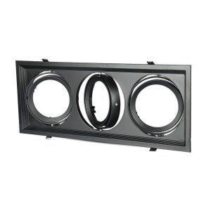 SKU 35831 VT-7223 V-TAC Porta AR111 Triplo Colore Nero