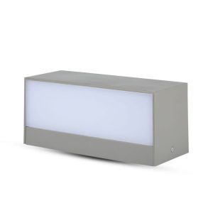 SKU 218244 12w luce 6400k  VT-8057  V-TAC Lampada LED da Muro Rettangolare 12W Doppio Fascio Luminoso Colore Grigio IP65