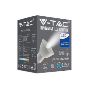 6W 10°  LUCE 6400K BIANCA SKU 20028  V-TAC PRO Faretto LED Chip Samsung GU10