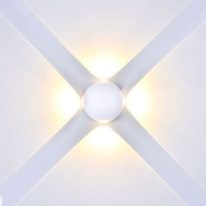 SKU 8552 VT-834 V-TAC Lampada LED da Muro Sferica 4 LED COB 4W Colore Bianco 4000K IP65