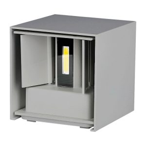 SKU 7080 VT-759 V-TAC Lampada LED da Muro Quadrata Doppio LED COB 6W 110LM W  Fascio Luminoso Regolabile 3000K