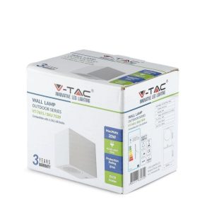 SKU 7539 VT-7651  V-TAC Portafaretto LED da Muro Quadrato GU10 (Max 35W) Colore Bianco IP44
