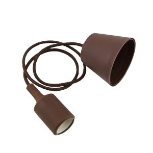 SKU 3475 VT-7228-BN  V-TAC Portalampada a Sospensione E27 (Max 60W) in Silicone Marrone