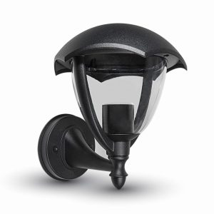 SKU 7046 VT-730 V-TAC Lampada LED da Muro a Lanterna con Portalampada E27 (Max 40W) Attacco verso l'alto Colore Nero IP44