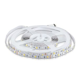 12V RGB + 4000K  Strip LED SMD5050 8W/m 5m 60 LED/m  IP20 10mm
