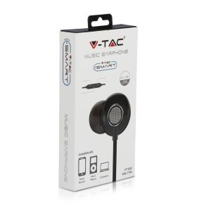 V-TAC VT-1032 Auricolari con Cavo Jack 2.5 Colore Grigio - SKU 7706