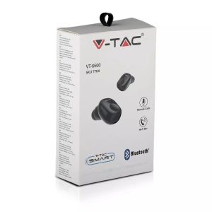 SKU 7704 VT-6500 V-TAC Auricolare Bluetooth 55mAh Colore Nero