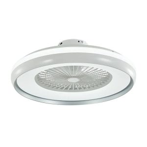 Ventilatore LED da Soffitto a Scatola con Motore a Corrente Alternata da 45W e Telecomando CCT 3in1 Colore Grigio