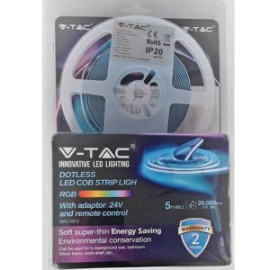 SKU 2972 V-TAC Led Strip  Set Cob 422 13W Led Cob Strip Light Rgb Ip20 24V  2880+3625+3272