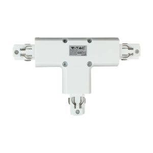 SKU 3525  V-TAC Raccordo Trifase a T per Binario Colore Bianco