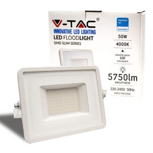 SKU 21762 VT-5V-TAC PRO Faro LED SMD Chip Samsung 50W 115LM/W Colore Bianco 4000K IP65