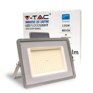 SKU 21770 VT-106-G V-TAC PRO Faro LED SMD Chip Samsung 100W 115LM/W Colore Grigio 4000K IP65