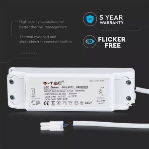 SKU 6271 V-TAC Driver per Pannelli LED 29W Anti-Sfarfallio