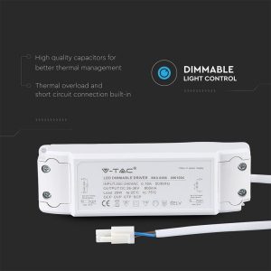 SKU 6268V-TAC Driver Dimmerabile per Pannelli LED 29W
