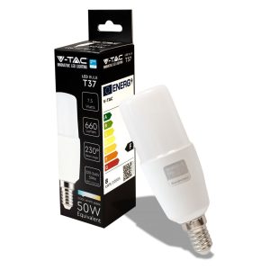 SKU 21269 VT-248 V-TAC PRO Lampadina LED Chip Samsung E14 7,5W T37 6400K