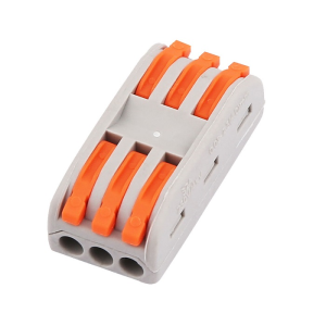 V-TAC Connettore Terminale 3 Pin a 2 Uscite in Nylon - SKU 11133